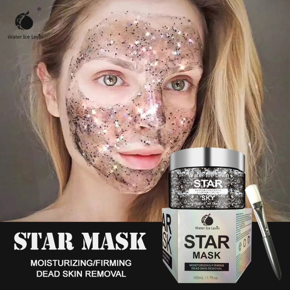 STAR MASK Glitter Gold Peel off Black Face Mask From Black Dots Blackhead Remover Korean Facial Masks Face Skin Care - ebowsos