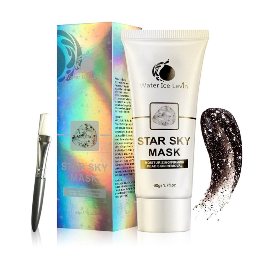 STAR MASK Glitter Gold Peel off Black Face Mask From Black Dots Blackhead Remover Korean Facial Face Masks Skin Care 60g - ebowsos