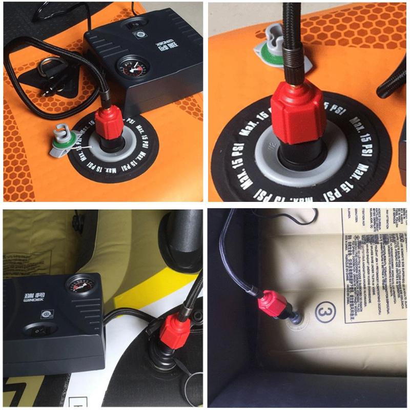 SUP Pump Adaptor Air Valve Adapter for Outdoor Canoe Kayak Surfing Tackle Tools-ebowsos