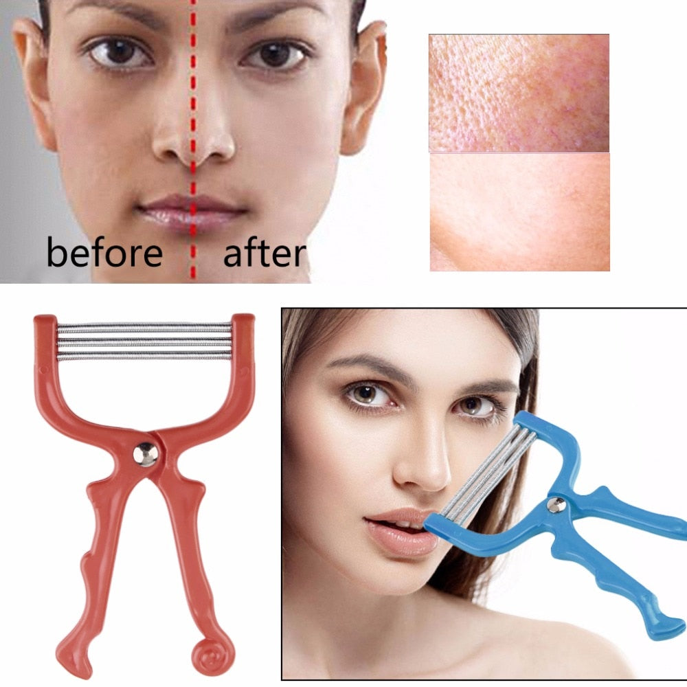 Safe Handheld Spring Roller Women Face Facial Hair Removal Epilator Beauty Epilator Epi Roller Face Care Massager - ebowsos