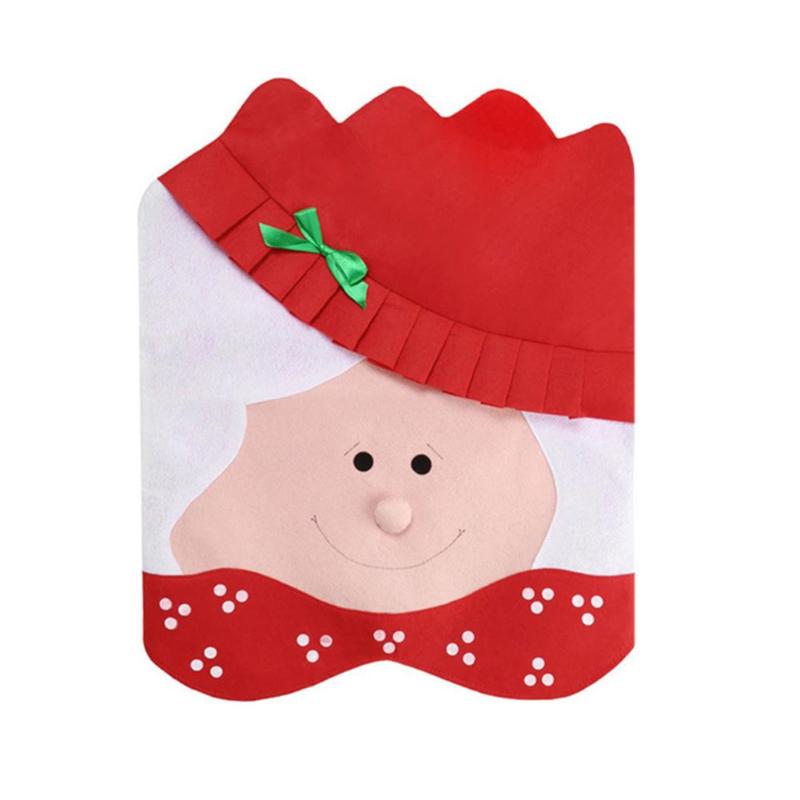 Santa Claus Mrs. Claus Cap Chair Covers Christmas Dinner Table Decoration for Home Chair Back Cover Decoracion Navidad - ebowsos