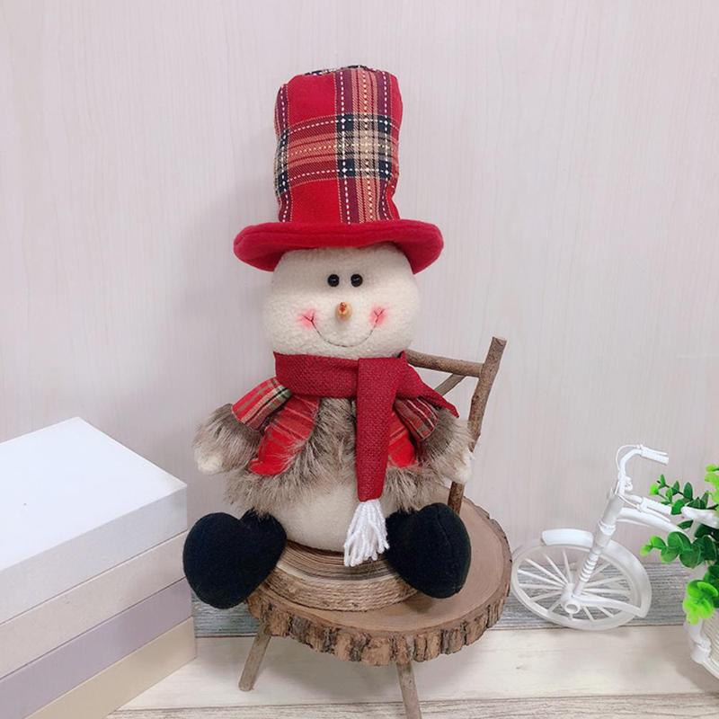 Santa Claus/Snowman/Elk Christmas Sitting Doll Xmas Tree Hanging Ornaments - ebowsos