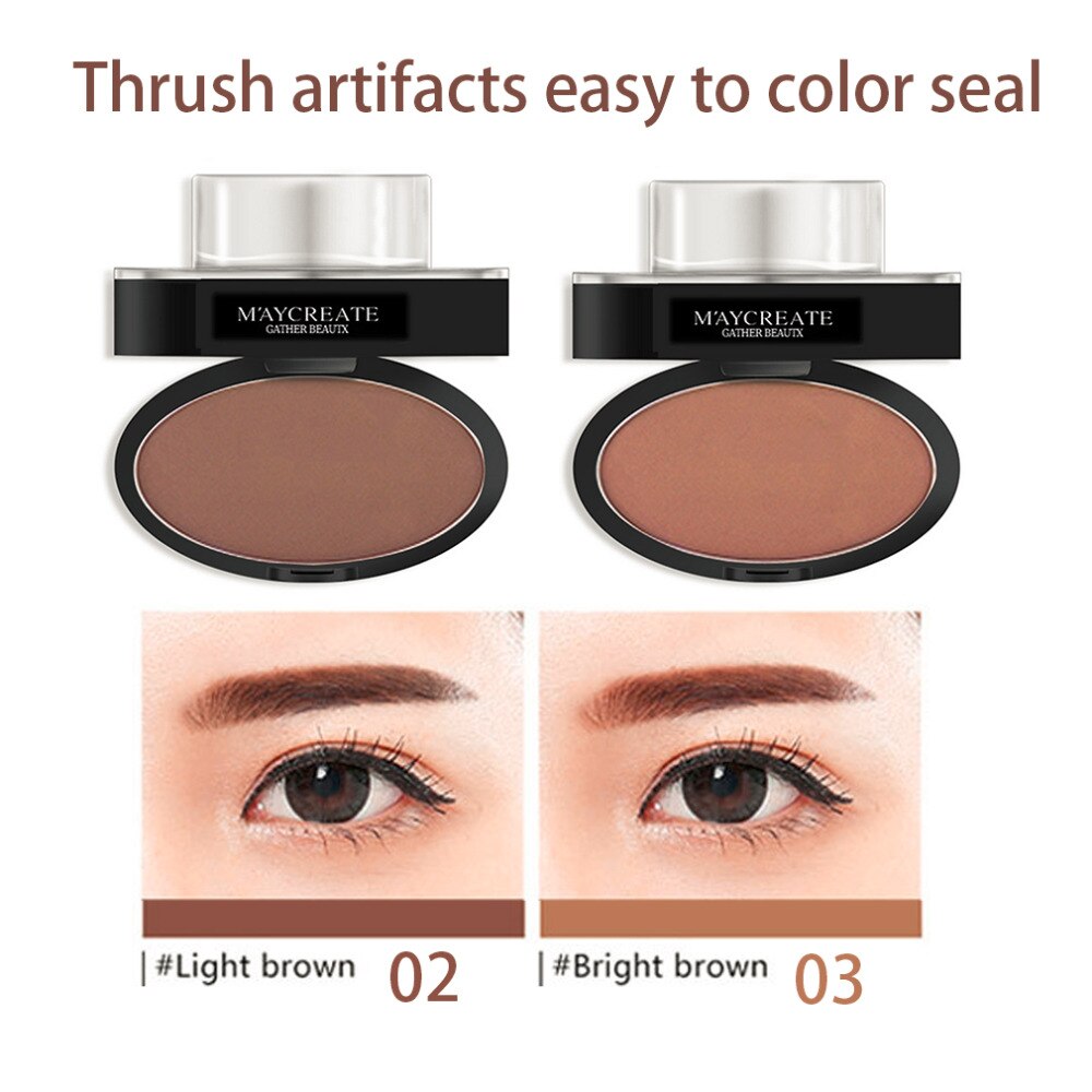 Seal Eyebrow Powder Long Lasting Waterproof Thrush Artifact Easily Colored Seal Eye brow Powder No Staining Eyebrow Enhancers - ebowsos