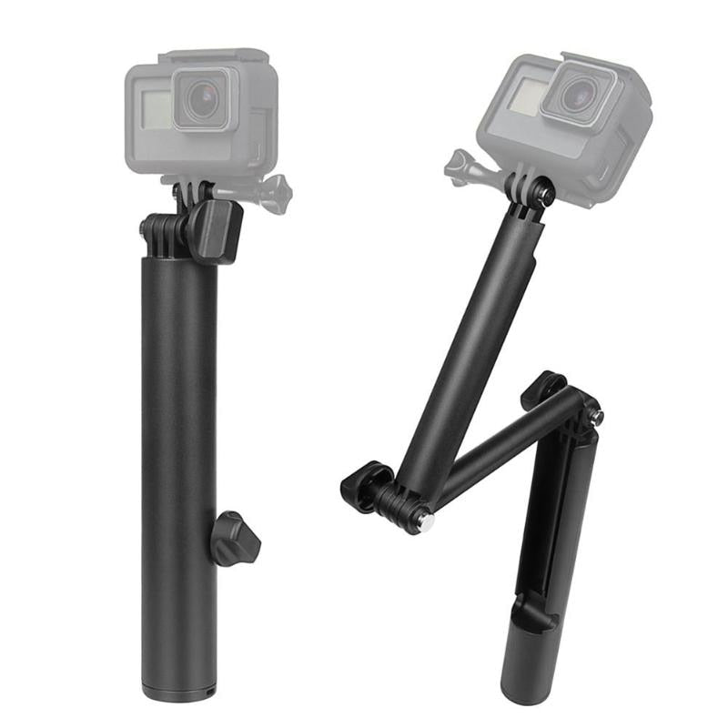 Selfie Stick for GoPro 3 Way Grip Arm Extendable Foldable Tripod Monopod Pole Selfie Stick for GoPro Hero 7 6 5 4 Action Camera - ebowsos
