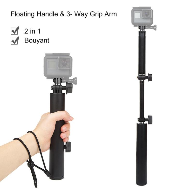 Selfie Stick for GoPro 3 Way Grip Arm Extendable Foldable Tripod Monopod Pole Selfie Stick for GoPro Hero 7 6 5 4 Action Camera - ebowsos