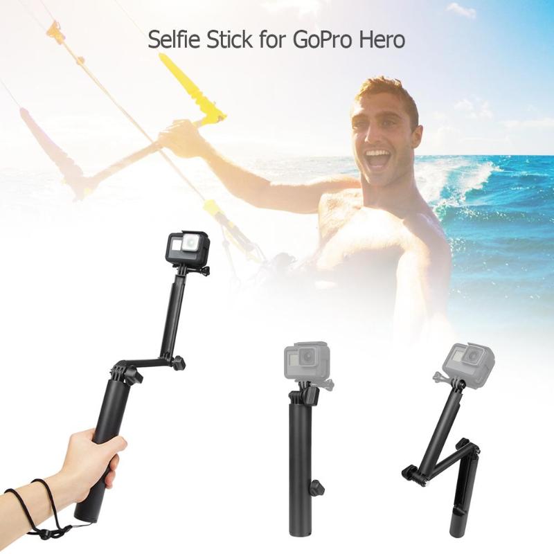 Selfie Stick for GoPro 3 Way Grip Arm Extendable Foldable Tripod Monopod Pole Selfie Stick for GoPro Hero 7 6 5 4 Action Camera - ebowsos
