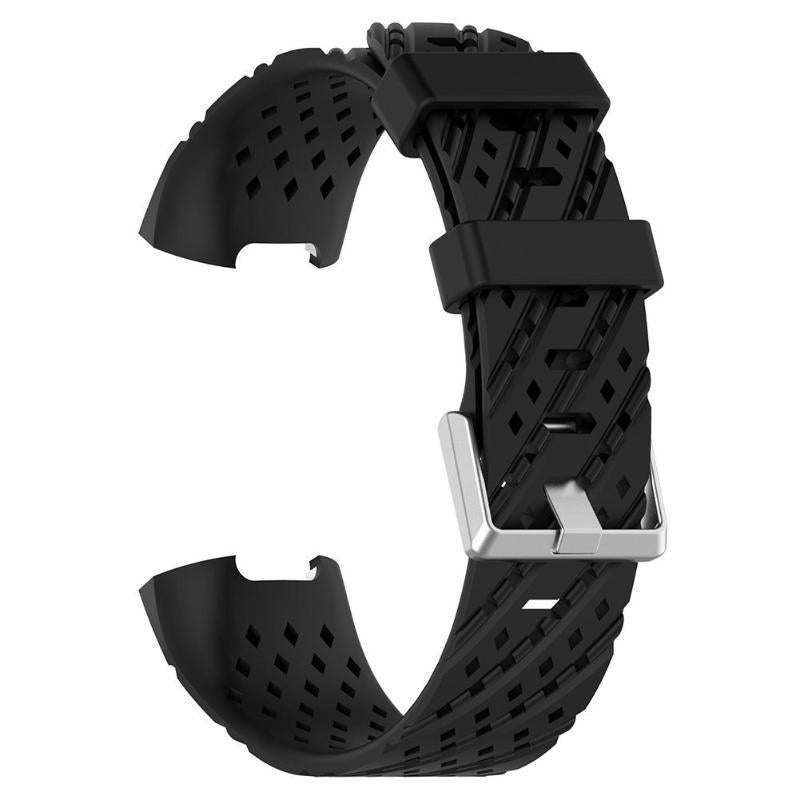 Silicone Adjustable Oblique Hole Pattern Watchband Bracelet Wrist Strap Replacement for Fitbit Charge 3 S L Watchband Hot Sale - ebowsos