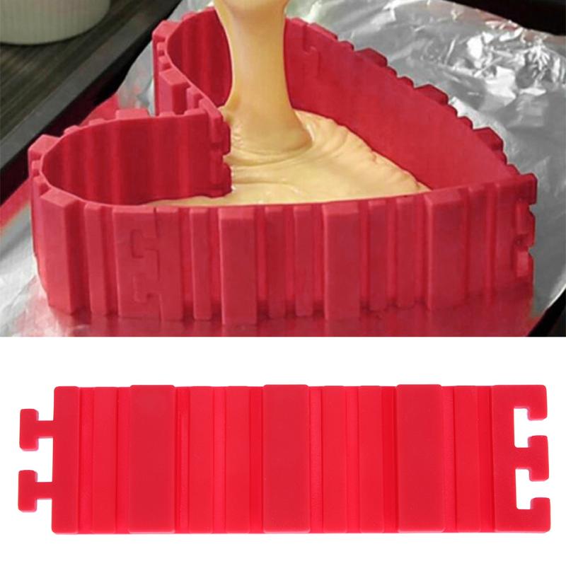 Silicone Bakeware Cake Shape Mold DIY Baking Square Rectangular Heart Shape Round Cake Mould Pastry Tools - ebowsos