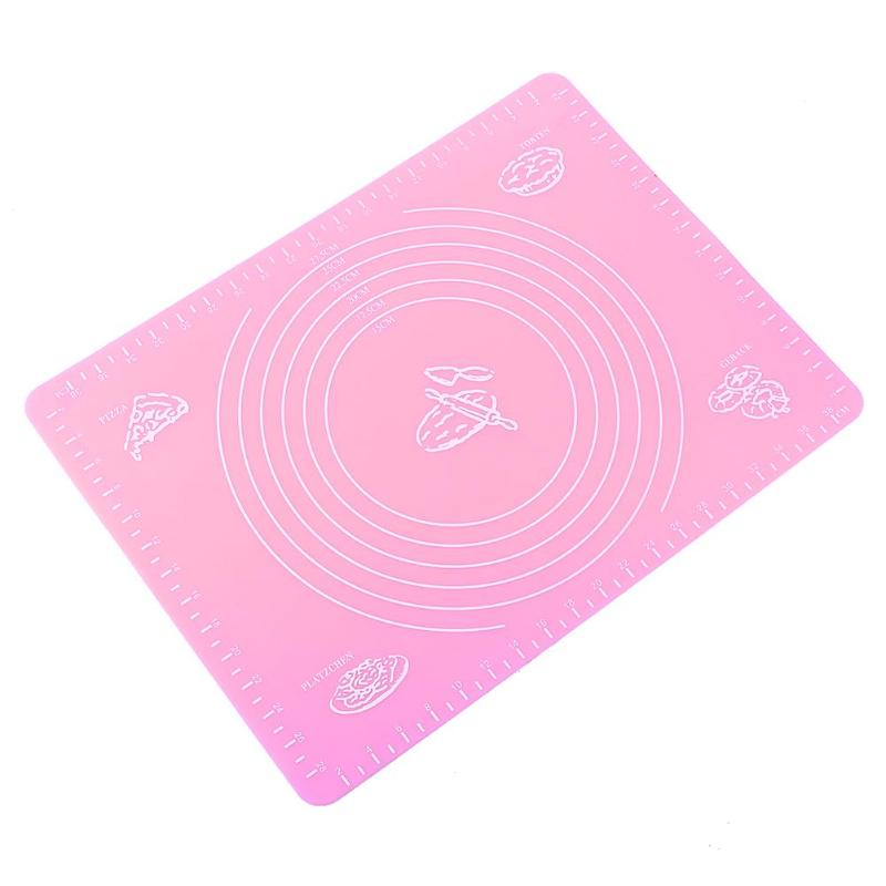 Silicone Baking Mat Thickening Flour Rolling Scale Mat Kneading Dough Pad Baking Pastry Rolling Mat Bakeware Liners - ebowsos