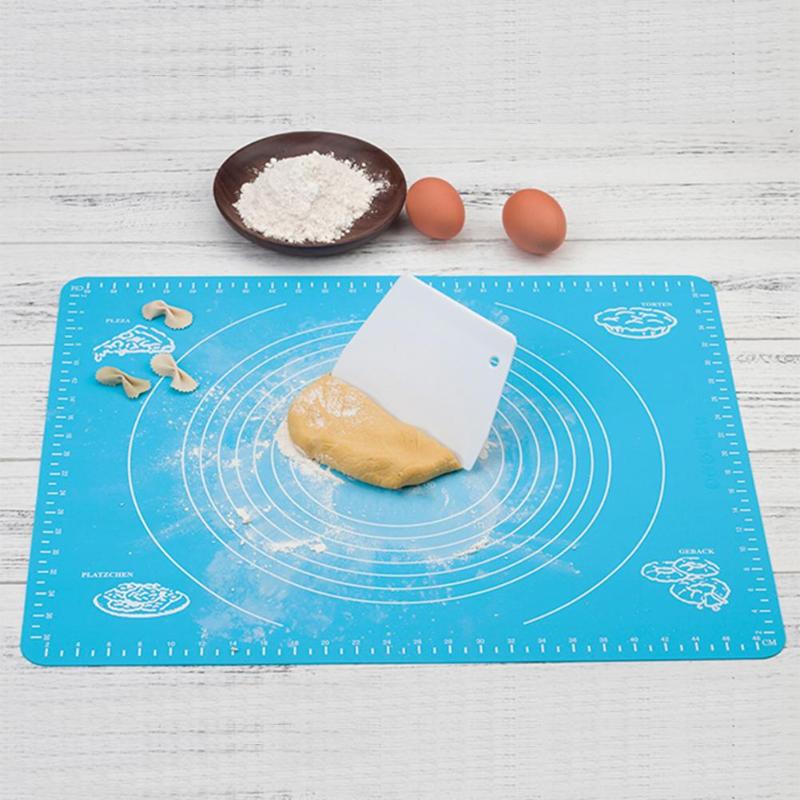 Silicone Baking Mat Thickening Flour Rolling Scale Mat Kneading Dough Pad Baking Pastry Rolling Mat Bakeware Liners - ebowsos