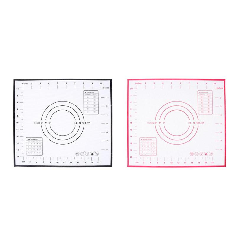 Silicone Baking Mats Sheet Pizza Dough Non-Stick Maker Holder Pastry Kitchen Gadgets Cooking Tools Utensils Bakeware Accessories - ebowsos