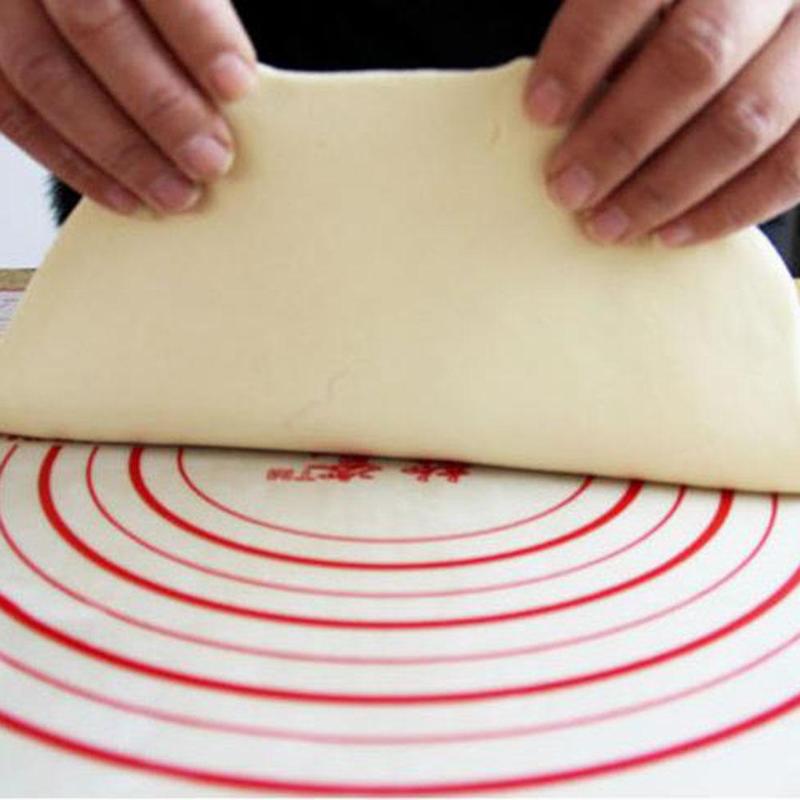 Silicone Baking Mats Sheet Pizza Dough Non-Stick Maker Holder Pastry Kitchen Gadgets Cooking Tools Utensils Bakeware Accessories - ebowsos