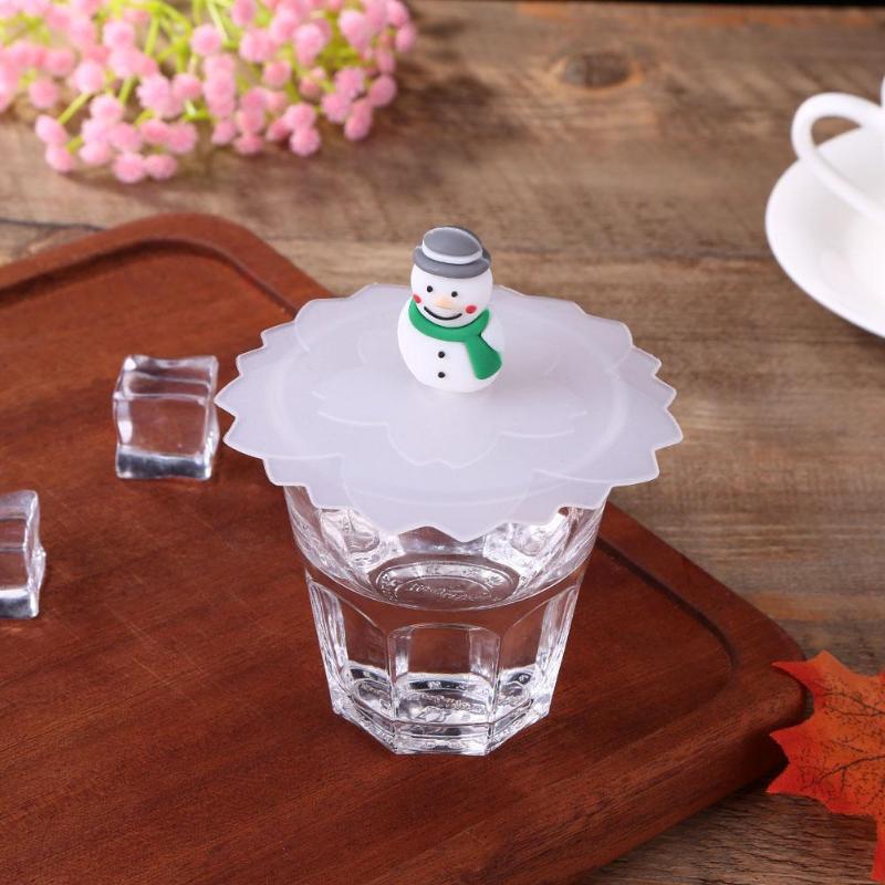 Silicone Cup Cover Dustproof Leakproof Reusable Heat-resistant Transparent Lids Delicate Home Furnishing Essential Supplies - ebowsos