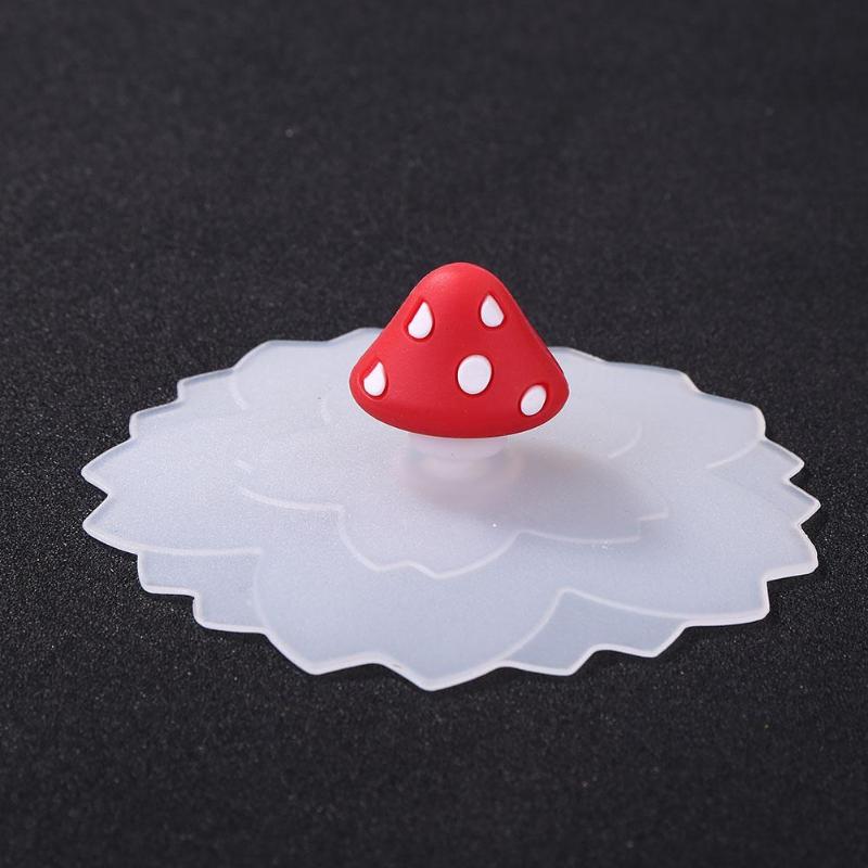 Silicone Cup Cover Dustproof Leakproof Reusable Heat-resistant Transparent Lids Delicate Home Furnishing Essential Supplies - ebowsos