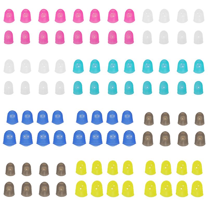 Silicone Fingertip Protector Fingerstall Silicone Guitar String Finger Guard Against Finger Ballad Guitar Accessories-ebowsos