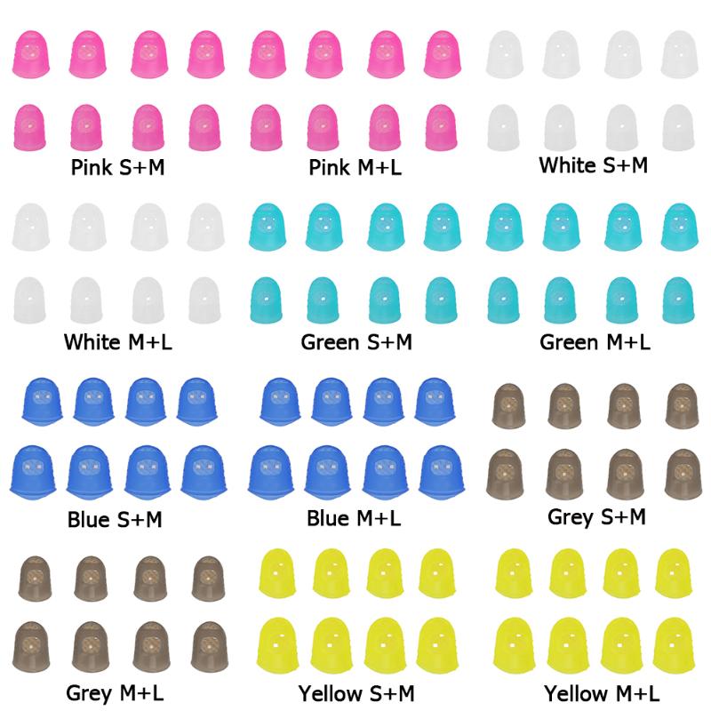 Silicone Fingertip Protector Fingerstall Silicone Guitar String Finger Guard Against Finger Ballad Guitar Accessories-ebowsos