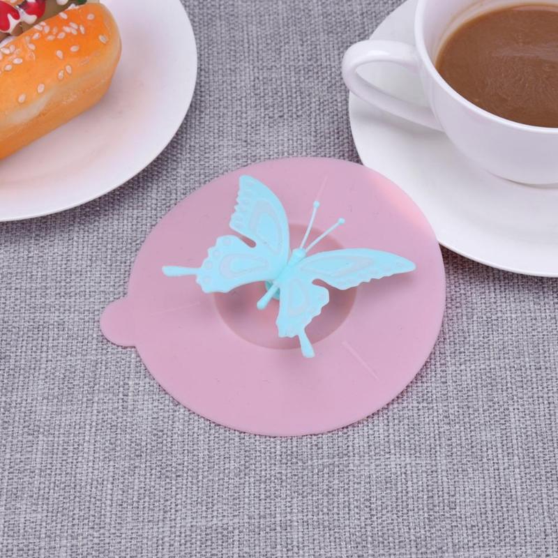 Silicone Heat-Resistant Cup Cover Dustproof Tea Lid Cap Kitchen Drinkware - ebowsos