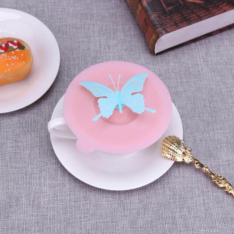 Silicone Heat-Resistant Cup Cover Dustproof Tea Lid Cap Kitchen Drinkware - ebowsos