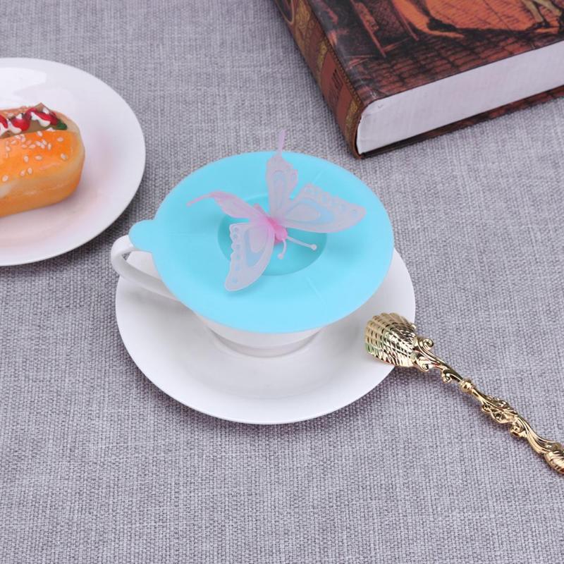 Silicone Heat-Resistant Cup Cover Dustproof Tea Lid Cap Kitchen Drinkware - ebowsos