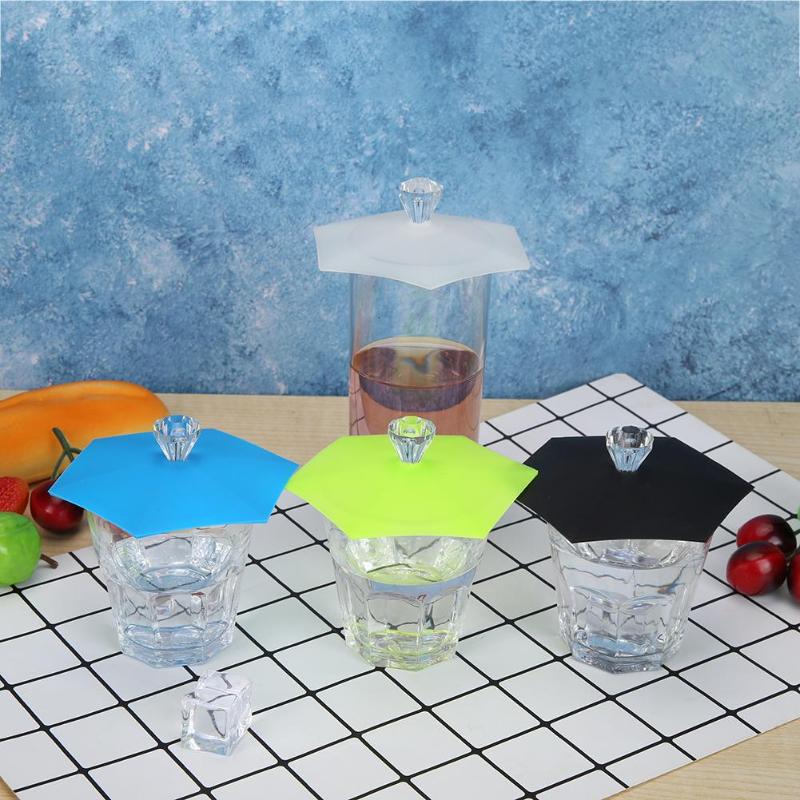 Silicone Heat-resistant Dust-proof Sealed Cup Lids Bowl Bottle Glass Cover Food Wrap Lid Kitchen Accessories - ebowsos