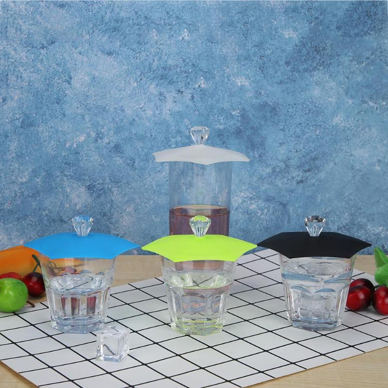 Silicone Heat-resistant Dust-proof Sealed Cup Lids Bowl Bottle Glass Cover Food Wrap Lid Kitchen Accessories - ebowsos