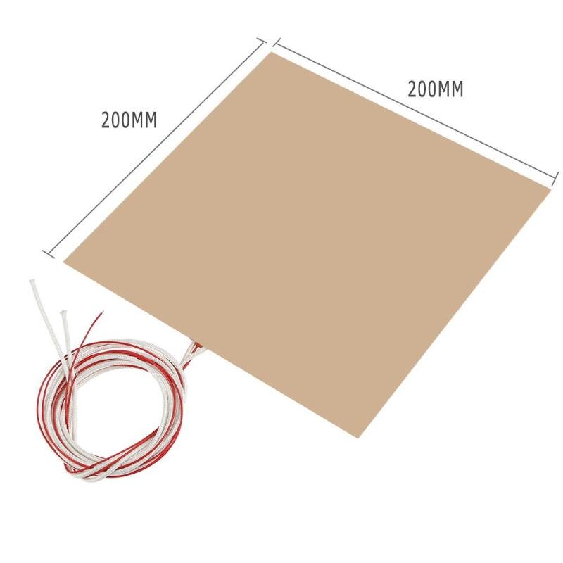 Silicone Heating Pad Heater 220V 600W 200mmx200mm for 3D Printer Heat Bed - ebowsos