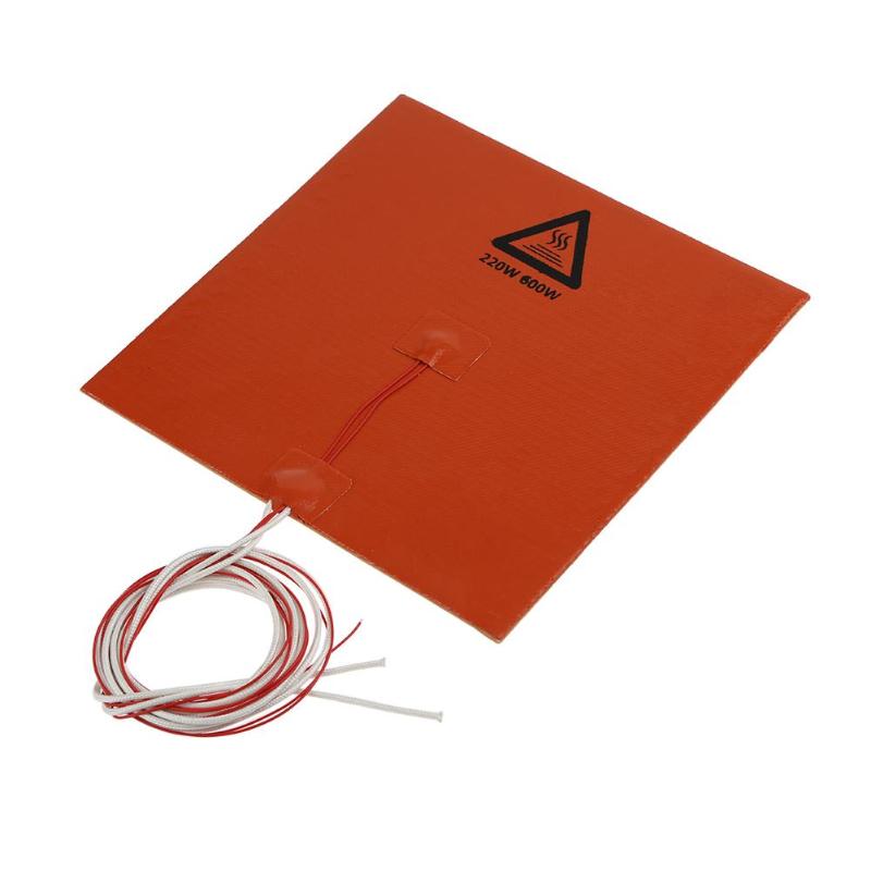 Silicone Heating Pad Heater 220V 600W 200mmx200mm for 3D Printer Heat Bed - ebowsos