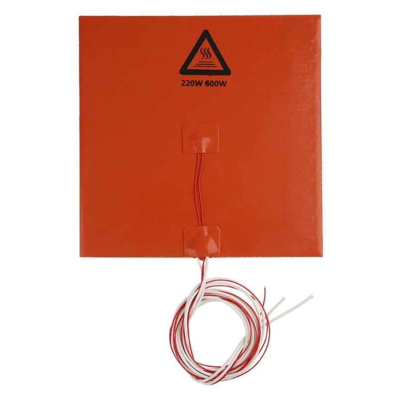 Silicone Heating Pad Heater 220V 750W 300mmx300mm for 3D Printer Heat Bed - ebowsos
