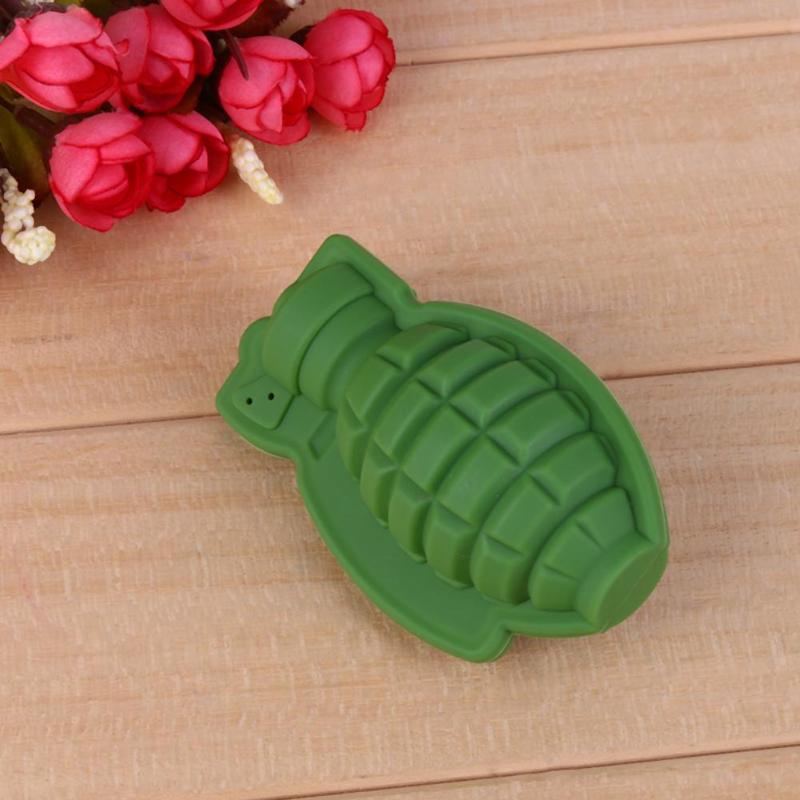 Silicone Ice Cube Maker Ice Cream Mold 3D Grenade Ice Cube Tray Cake Mold Baking Mold Whiskey Wine Bar Kitchen Tool Party Gift - ebowsos