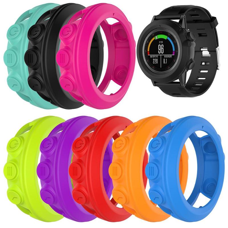 Silicone Smart Watch Protective Case Cover Shell Frame for Garmin Fenix 3 HR Quatix 3 Tactix Bravo Smart Accessories Promotion - ebowsos