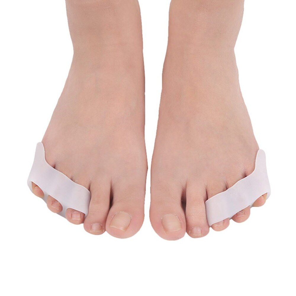 Silicone Toe Separator Foot Braces Support 3 Holes Little Toe Varus Corretcor for Overlapping Toe Foot Care for Men Women - ebowsos
