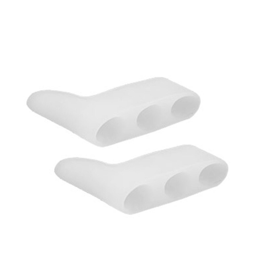 Silicone Toe Separator Foot Braces Support 3 Holes Little Toe Varus Corretcor for Overlapping Toe Foot Care for Men Women - ebowsos