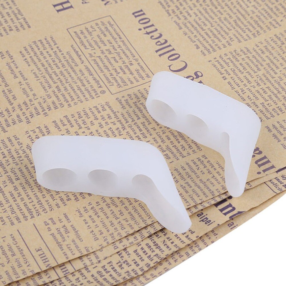 Silicone Toe Separator Foot Braces Support 3 Holes Little Toe Varus Corretcor for Overlapping Toe Foot Care for Men Women - ebowsos