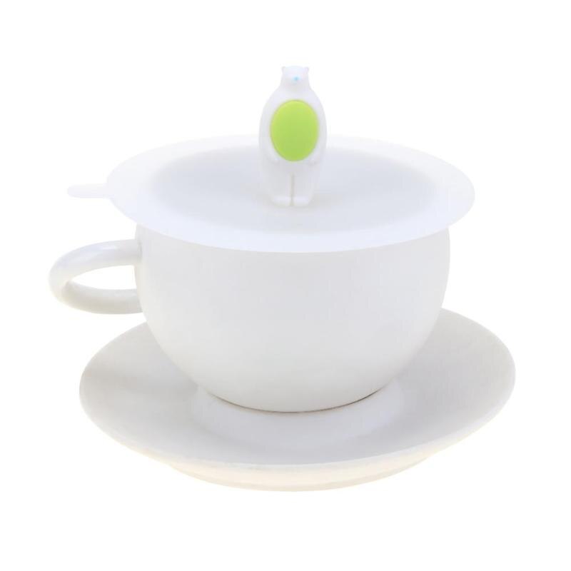 Silicone Transparent Polaris Anti-Dust Cup Cover Tea Coffee Sealing Lid Cap - ebowsos