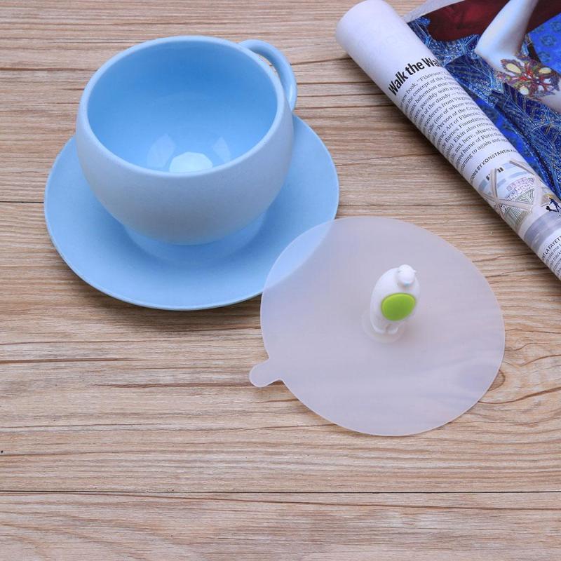 Silicone Transparent Polaris Anti-Dust Cup Cover Tea Coffee Sealing Lid Cap - ebowsos