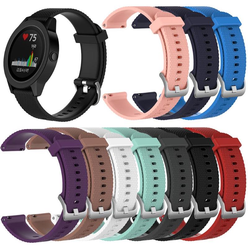 Silicone Watch Band Strap for Samsung Gear Sports Garmin Vivoactive3 Watch Vivomove HR Smart Watch - ebowsos