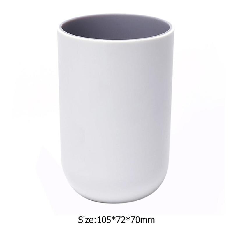 Simple Style Pure Color Toothbrush Tumbler Circular Large-capacity Water Drinking Small Potted Plant Cup Bathroom Supply - ebowsos