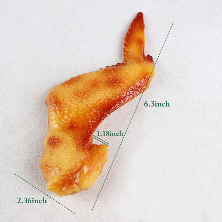 Simulation Food Model Big Chicken Wing Shooting Props Decoration Children's Early Education Cognitive Toys Home Decoration-ebowsos