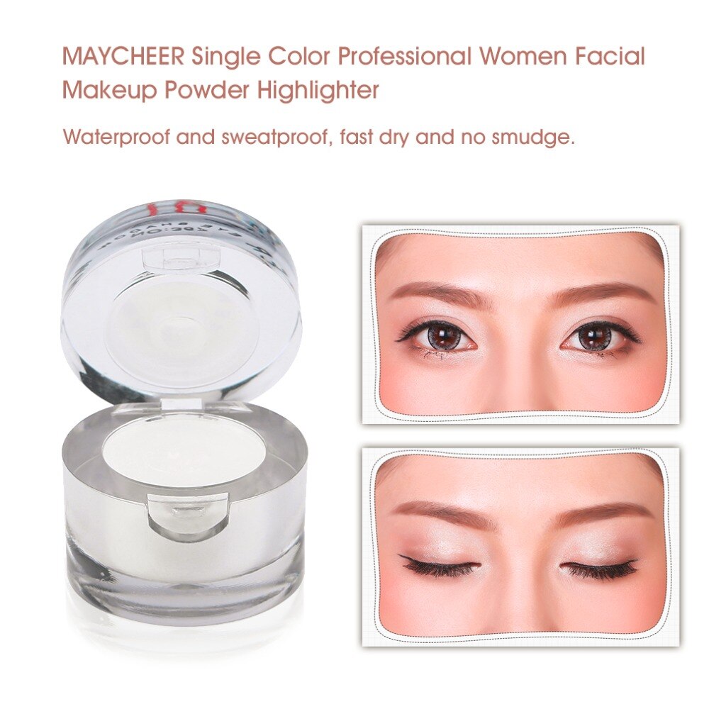 Single Color Professional Women Facial Makeup Powder Face Cosmetic Beauty Face Highlighter Bronzer Powder - ebowsos