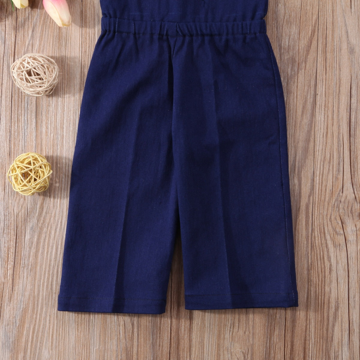 Sleeveless Baby Girls Denim Strap Romper Jumpsuit Outfits  Overalls Set Clothes Summer 1-7T - ebowsos