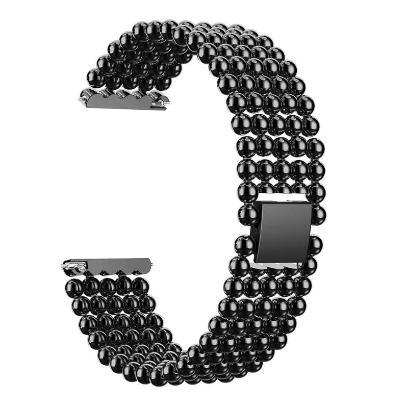 Smart Watch Watch Band Wrist Strap 5 Rows Round Beads Alloy Watch Band Wrist Strap Replacement for Fitbit Versa - ebowsos
