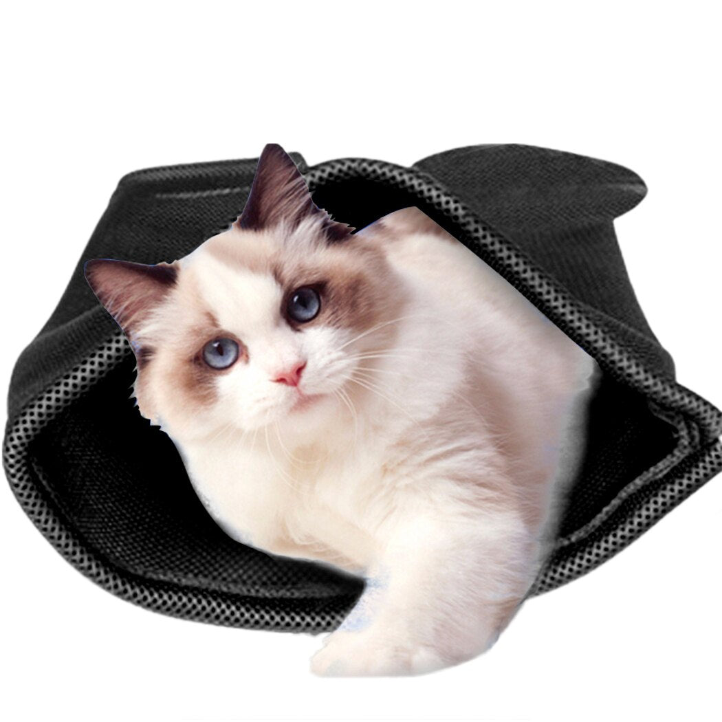 Soft Cat Grooming Bag Adjustable Multifunctional Polyester Cat Washing Shower Mesh Bags Pet Nail Trimming Bags Pet Supplies-ebowsos