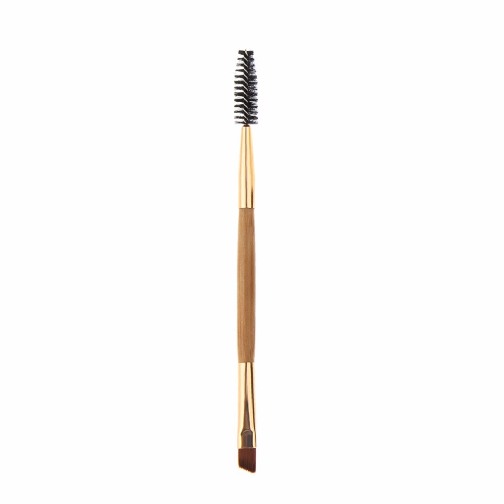Soft Nylon Eyebrow Eyelashes Brush Makeup Brush Bamboo Handle Double Eyebrow Shape Adjusting Tool Beauty Improvement - ebowsos