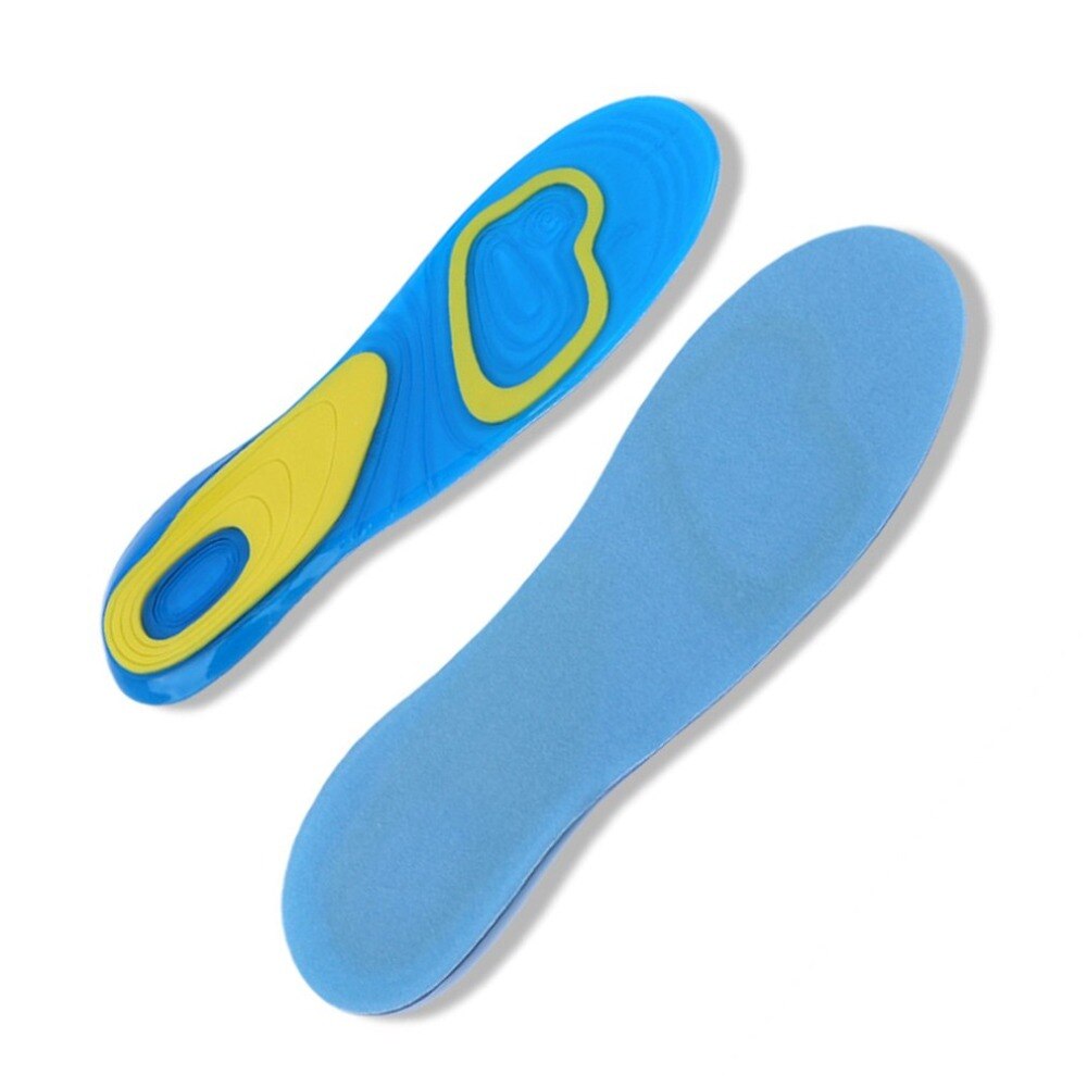 Soft Silicon Gel Insoles Foot Care Shock Absorption Pads Comfortable Running Sport Insoles Arch Corrective Insole Pads All Size - ebowsos