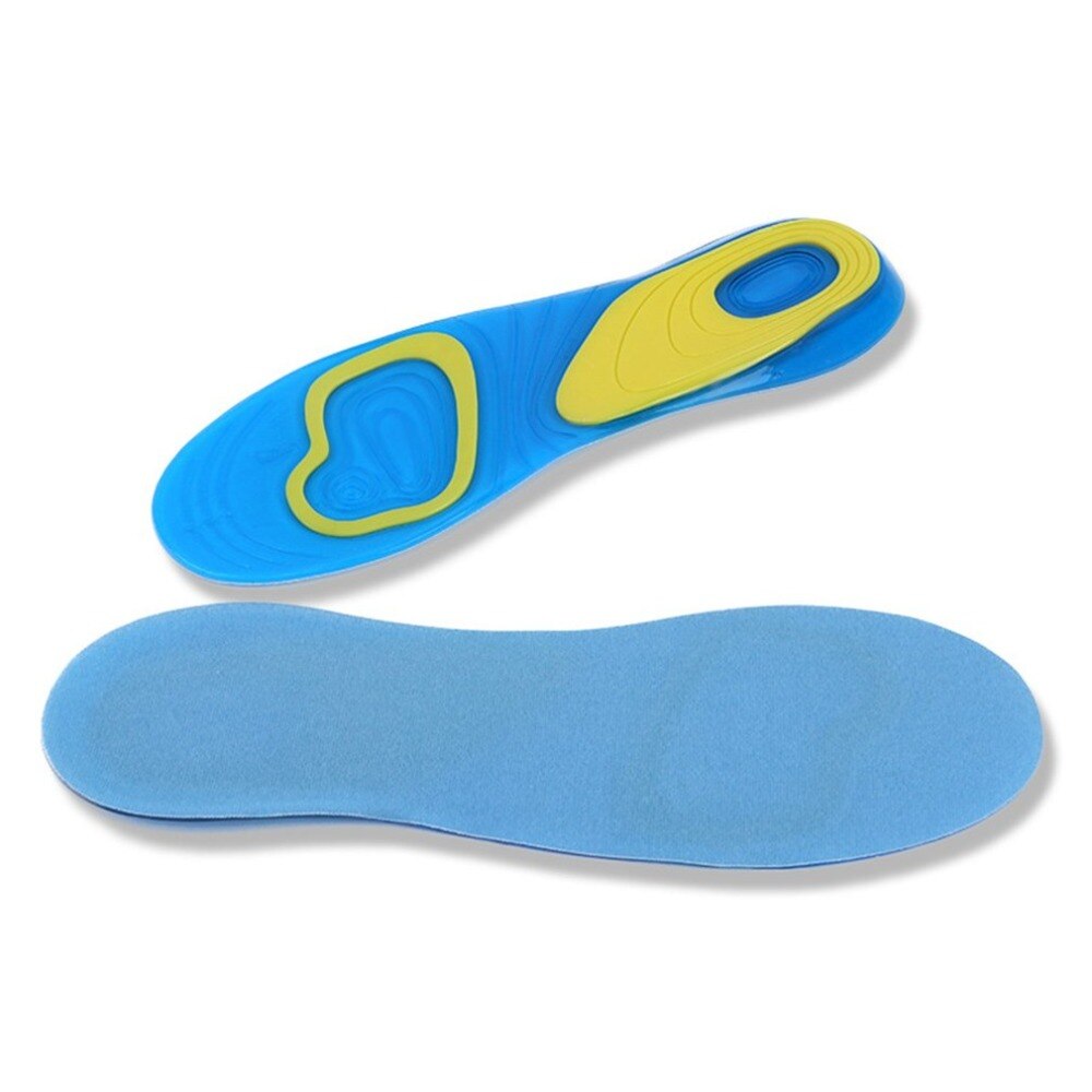 Soft Silicon Gel Insoles Foot Care Shock Absorption Pads Comfortable Running Sport Insoles Arch Corrective Insole Pads All Size - ebowsos