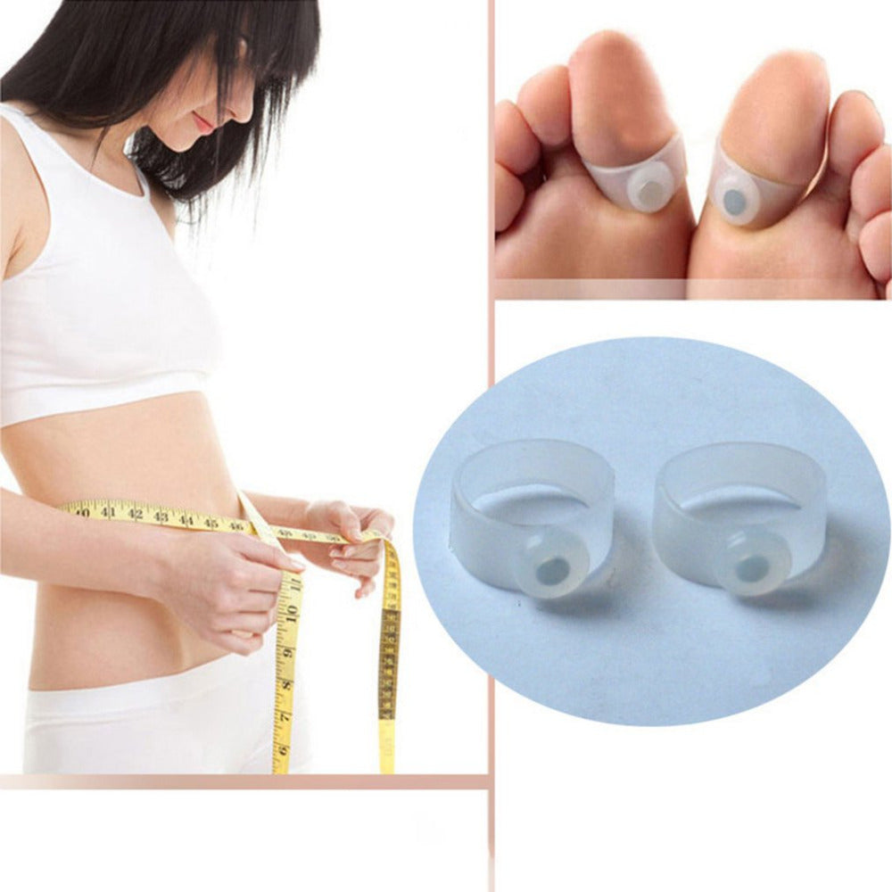 Soft Silicone Magnetic Toe Ring Keep Slim Fitness Weight Loss Slimming Magnetic Toe Ring Slimming Weight Loss Ring - ebowsos