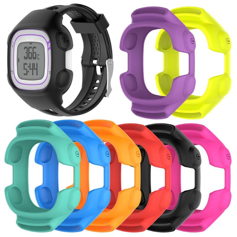 Soft Silicone Smart Watch Protective Case Cover Frame Shell Replacement for Garmin Forerunner 10/15 Smart Watch Watchbands - ebowsos
