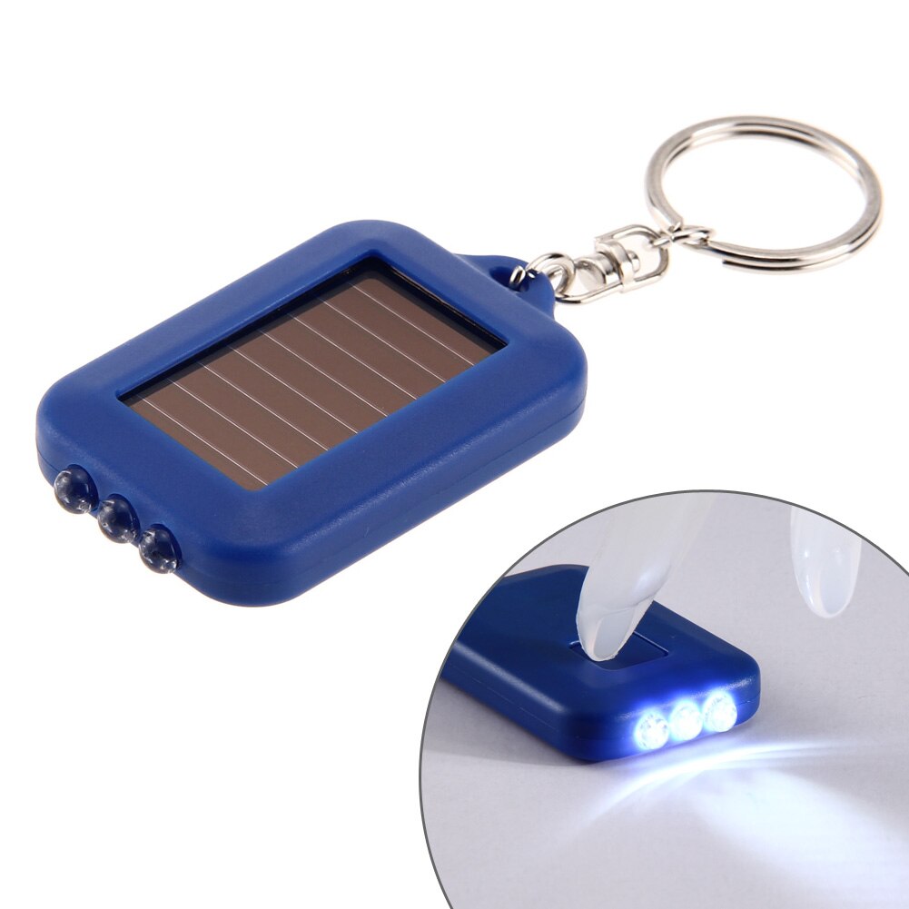 Solar Panel Electric Torch Key Chain Multi Tool Solar Energy Light 3 LED With Key Chain MiniLED LightingOutdoor Tools 60X35X10cm-ebowsos