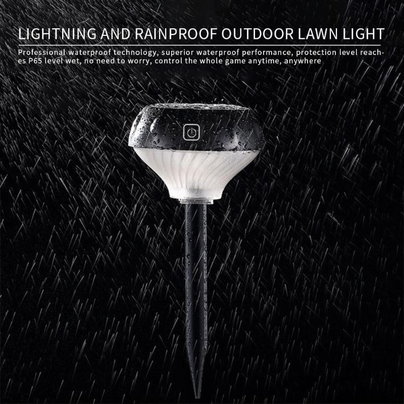 Solar Spotlight Lawn Flood Light Outdoor Garden Adjustable RGB Colorful Solar Lamps IP65 Landscape Light for Patio Decor - ebowsos