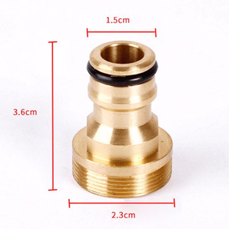 Solid Brass Threaded Hose Water Pipe Connector Kitchen Tube Tap Adaptor - ebowsos